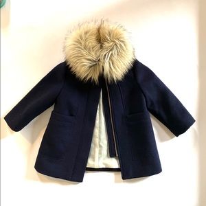Super cute crewcuts faux fur wool coat. Worn once.